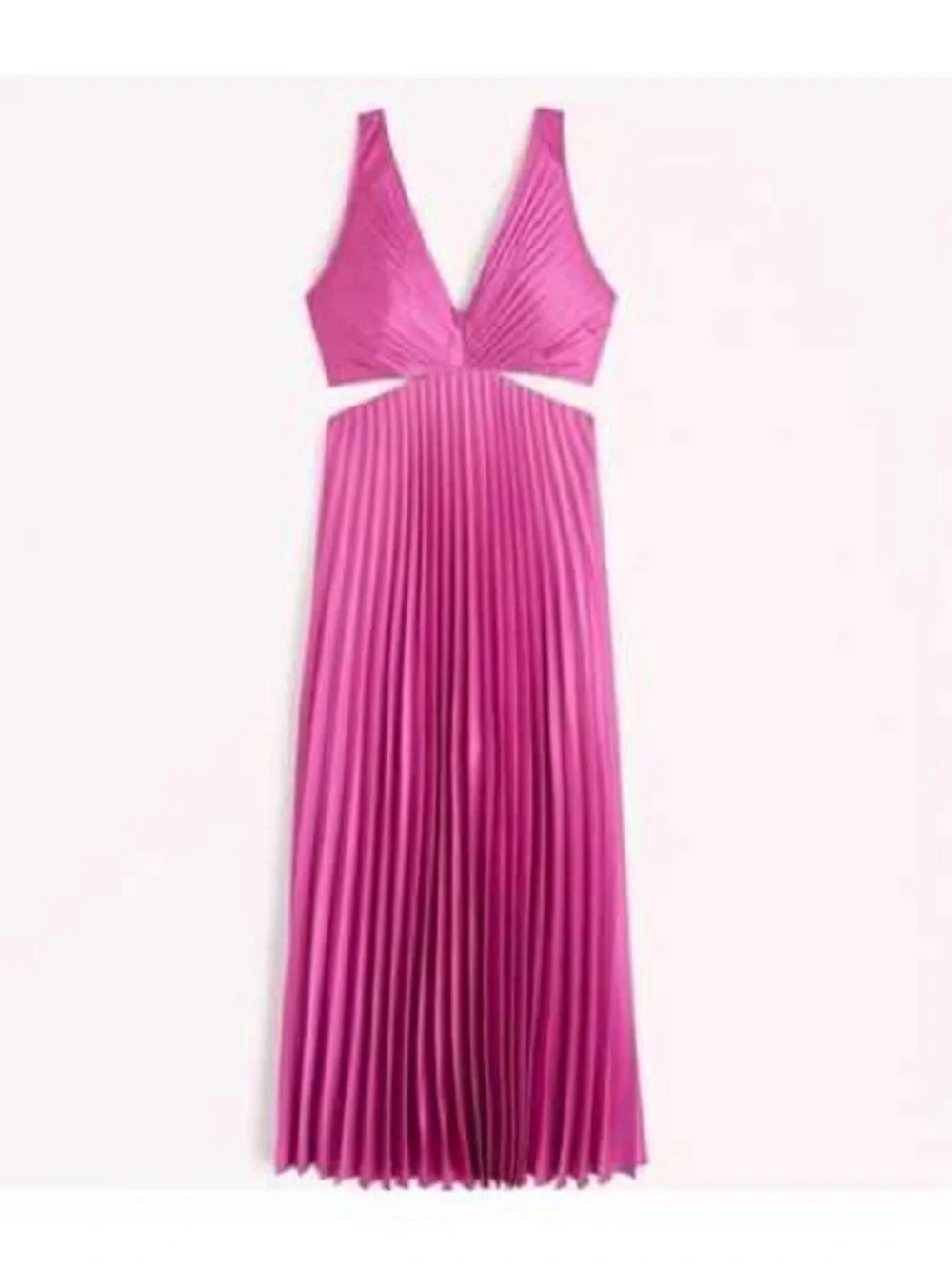 Abercrombie & Fitch Giselle Pleated Cut Out Maxi Dress